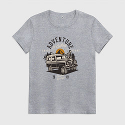Женская футболка Путешествие на джипе