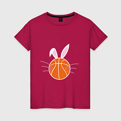 Футболка хлопковая женская Basketball Bunny, цвет: маджента