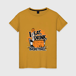 Женская футболка Eat - Basketball