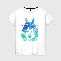 Женская футболка Семья кроликов Акварель