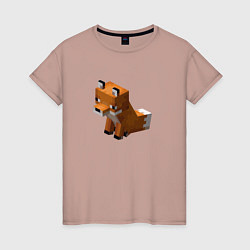 Женская футболка Милая лиса из Майнкрафта