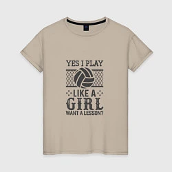 Женская футболка Play - Like A Girl