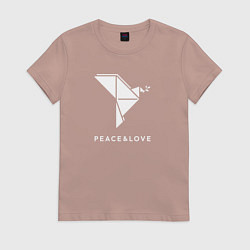 Женская футболка Мирный голубь, белый