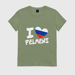Женская футболка Люблю пельмени