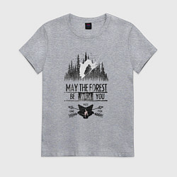 Женская футболка Лыжи и Лес