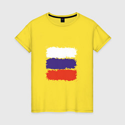 Женская футболка Россия - Триколор