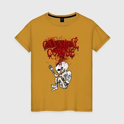 Женская футболка Cannibal Corpse skeleton