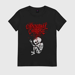 Женская футболка Cannibal Corpse skeleton