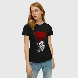 Футболка хлопковая женская Cannibal Corpse skeleton, цвет: черный — фото 2