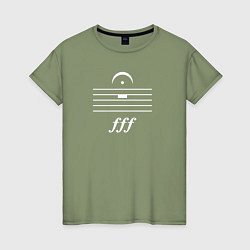 Женская футболка Тишина FFF