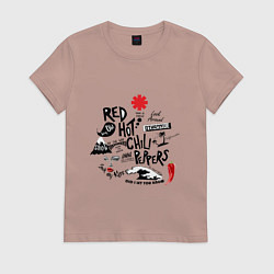 Женская футболка RHCP альбомы