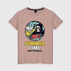 Женская футболка Summer time enjoy the waves