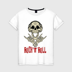 Женская футболка Rock n Roll Skull