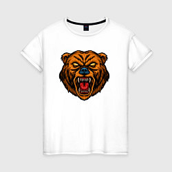 Женская футболка Морда медведя