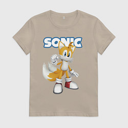 Женская футболка Майлз Тейлз Прауэр Sonic Видеоигра