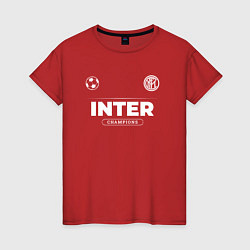 Футболка хлопковая женская Inter Форма Чемпионов, цвет: красный