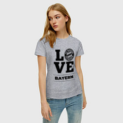 Футболка хлопковая женская Bayern Love Классика, цвет: меланж — фото 2
