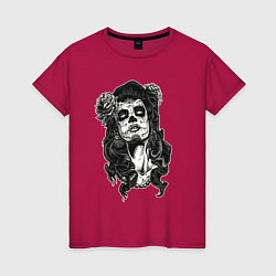 Женская футболка Santa Muerte Black Art