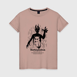 Женская футболка Ноктифобия Noctiphobia