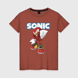 Женская футболка Knuckles Echidna Sonic Video game Ехидна Наклз Вид