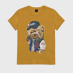 Женская футболка Прикольный мишутка Enjoy