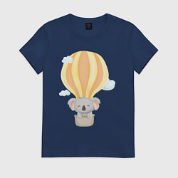 Женская футболка Милая Коала На Воздушном Шаре