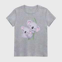 Женская футболка Милые Коалы На Дереве