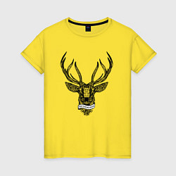 Женская футболка Олень в стиле Мандала Mandala Deer