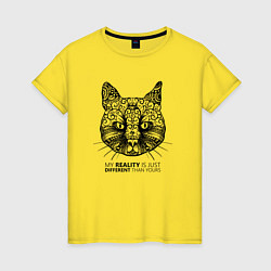 Женская футболка Кот в стиле Мандала Mandala Cat