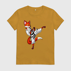 Женская футболка Лис боец