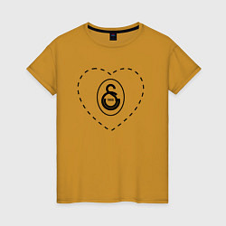 Женская футболка Лого Galatasaray в сердечке