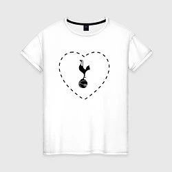 Женская футболка Лого Tottenham в сердечке
