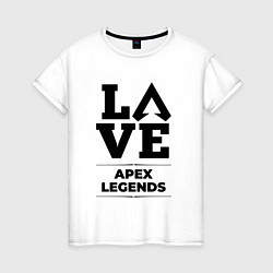 Футболка хлопковая женская Apex Legends Love Classic, цвет: белый