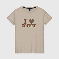 Женская футболка I love coffee!