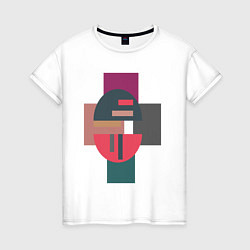 Женская футболка Абстракт геометрические цветные фигуры Abstraction