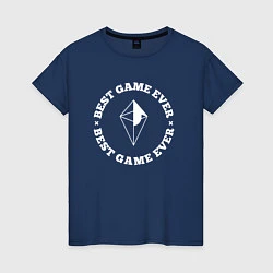 Женская футболка Символ No Mans Sky и круглая надпись Best Game Eve