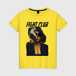 Футболка хлопковая женская Fight Club - Marla Singer, цвет: желтый