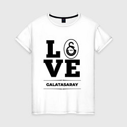 Футболка хлопковая женская Galatasaray Love Классика, цвет: белый