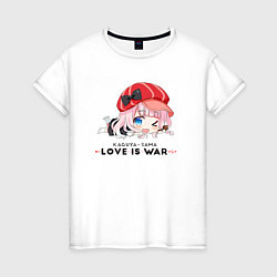 Футболка хлопковая женская Цубамэ Коясу Kaguya-sama: Love is War, цвет: белый