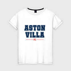 Футболка хлопковая женская Aston Villa FC Classic, цвет: белый