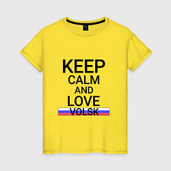 Женская футболка Keep calm Volsk Вольск