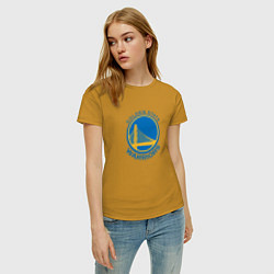 Футболка хлопковая женская Голден Стэйт Уорриорз NBA, цвет: горчичный — фото 2