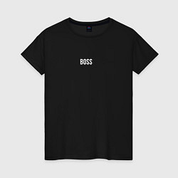 Женская футболка Boss White Text