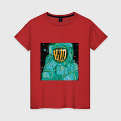 Женская футболка Космонавт передаёт привет