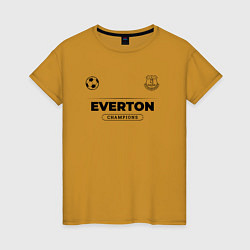 Футболка хлопковая женская Everton Униформа Чемпионов, цвет: горчичный