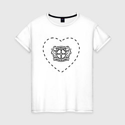Женская футболка Лого Bayer 04 в сердечке