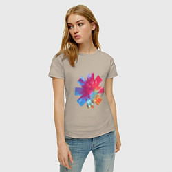 Футболка хлопковая женская RHCP Color, цвет: миндальный — фото 2