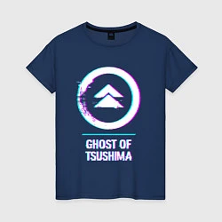 Женская футболка Ghost of Tsushima в стиле Glitch Баги Графики