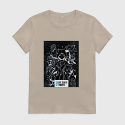 Футболка хлопковая женская Love Death & Robots Collage, цвет: миндальный
