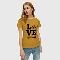 Футболка хлопковая женская Hitman Love Classic, цвет: горчичный — фото 2